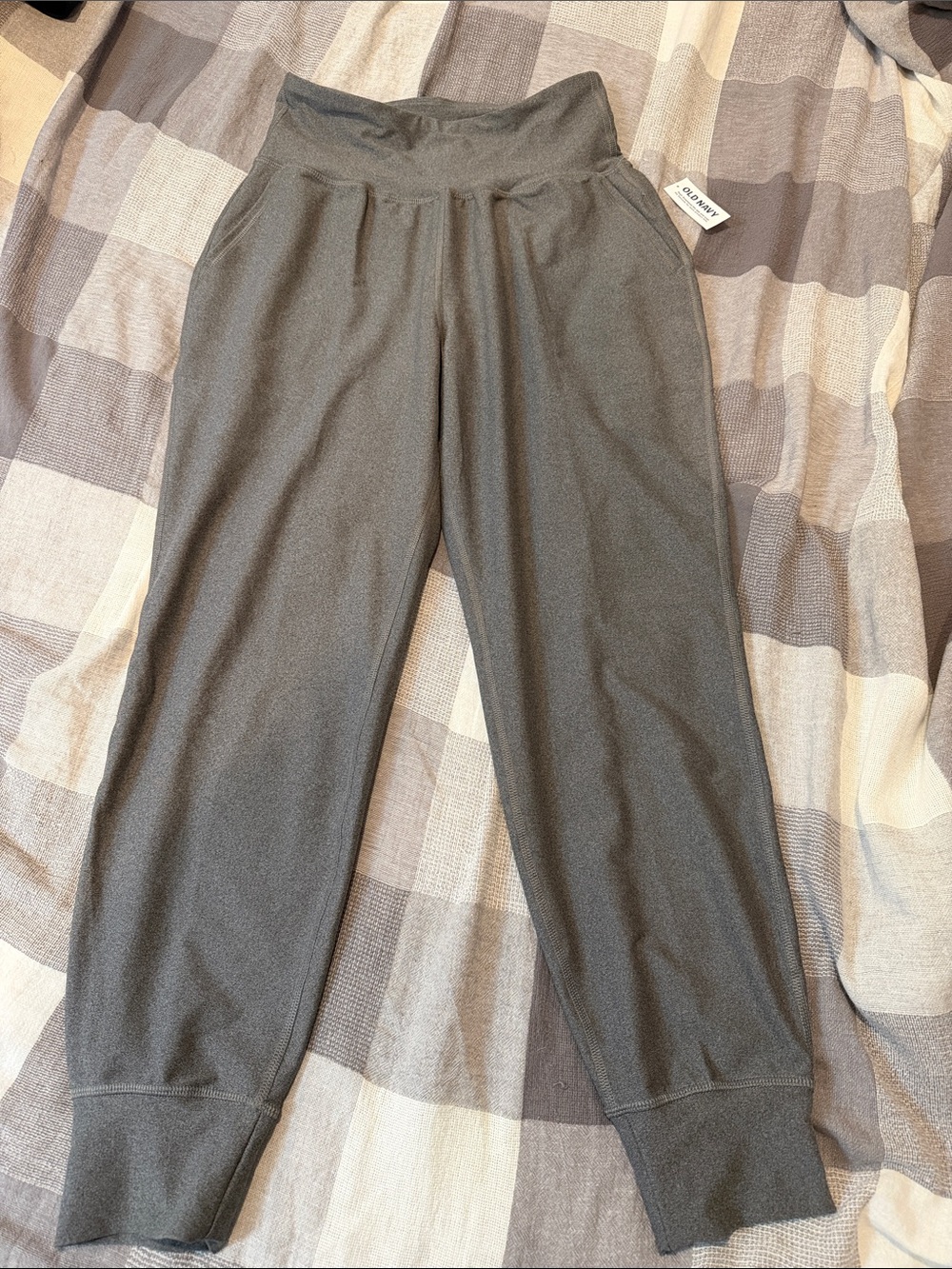 NWT Old Navy Women’s PowerSoft High-Waisted Jogger Pants Heather Gray